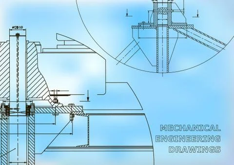 Mechanical engineering. Technical illustration Stock Illustration