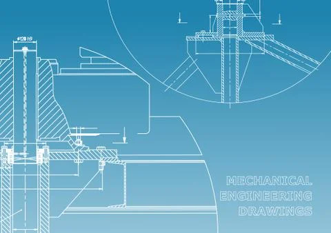 Mechanical engineering. Technical illustration Illustrazione stock