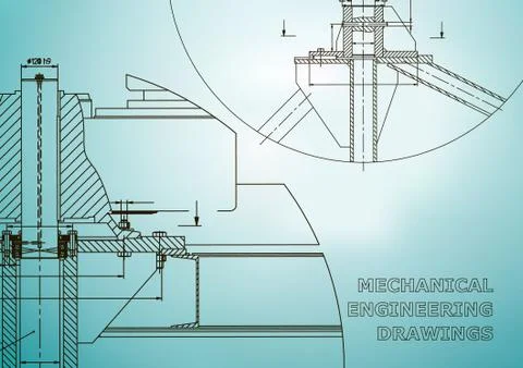 Mechanical engineering. Technical illustration Stock Illustration