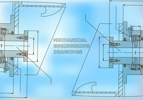 Mechanical engineering. Technical illustration Stock Illustration