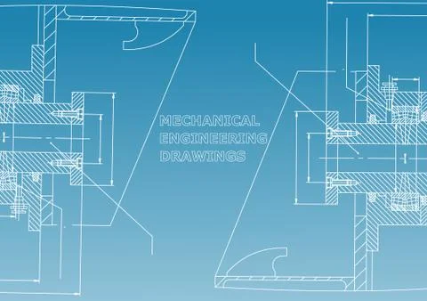 Mechanical engineering. Technical illustration Stock Illustration