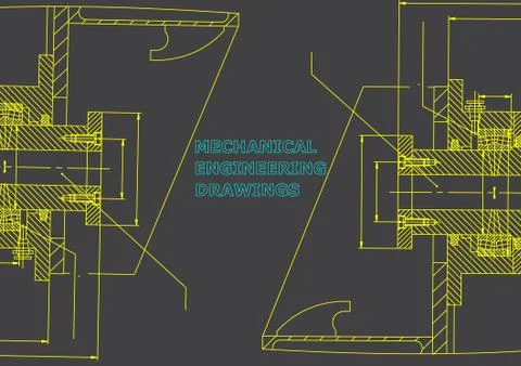 Mechanical engineering. Technical illustration Stock Illustration