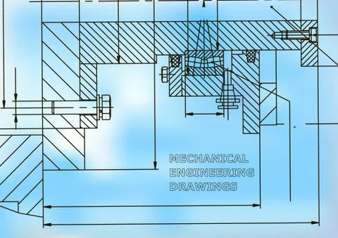 Mechanical engineering. Technical illustration 스톡 일러스트