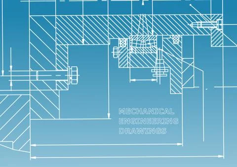 Mechanical engineering. Technical illustration Stock Illustration