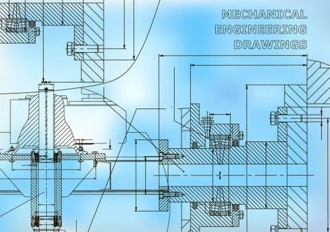 Mechanical engineering. Technical illustration Stock Illustration