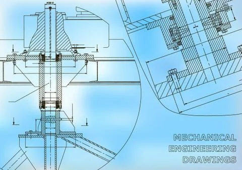 Mechanical engineering. Technical illustration 스톡 일러스트