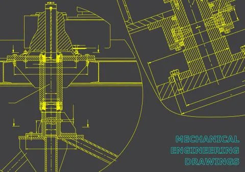 Mechanical engineering. Technical illustration Stock Illustration