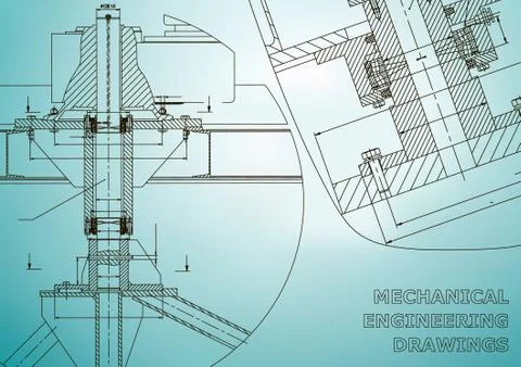 Mechanical engineering. Technical illustration Stock Illustration
