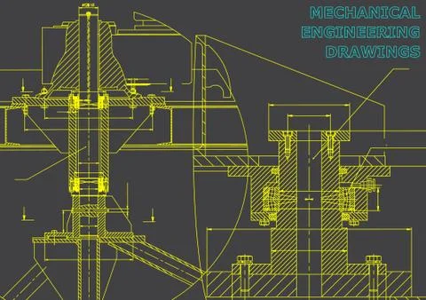 Mechanical engineering. Technical illustration Stock Illustration