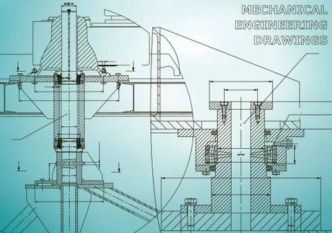Mechanical engineering. Technical illustration Stock Illustration