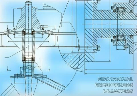 Mechanical engineering. Technical illustration Stock Illustration