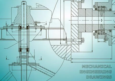 Mechanical engineering. Technical illustration Stock Illustration