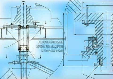 Mechanical engineering. Technical illustration Stock Illustration