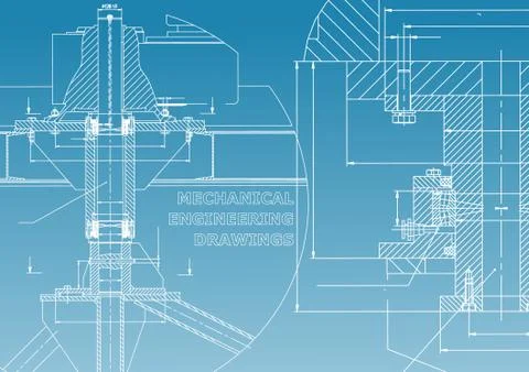 Mechanical engineering. Technical illustration Illustrazione stock