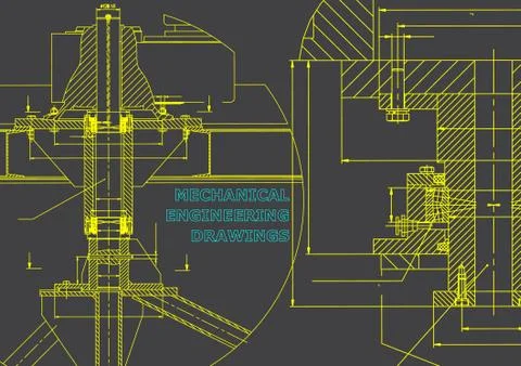 Mechanical engineering. Technical illustration Stock Illustration