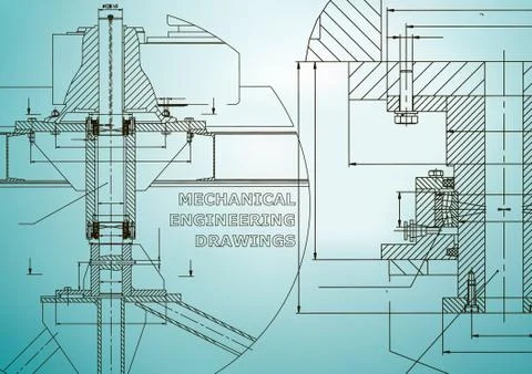 Mechanical engineering. Technical illustration Stock Illustration
