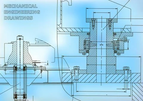 Mechanical engineering. Technical illustration Stock Illustration