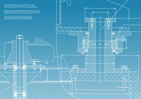 Mechanical engineering. Technical illustration Stock Illustration