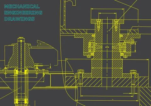 Mechanical engineering. Technical illustration Stock Illustration