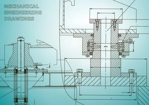 Mechanical engineering. Technical illustration Stock Illustration