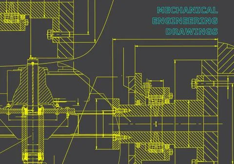 Mechanical engineering. Technical illustration Stock Illustration