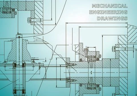 Mechanical engineering. Technical illustration Stock Illustration
