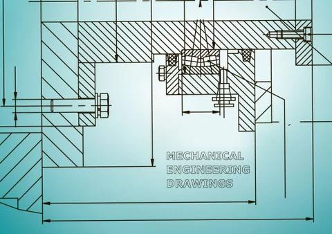 Mechanical engineering. Technical illustration Stock Illustration