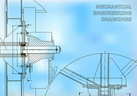 Mechanical engineering. Technical illustration Stock Illustration