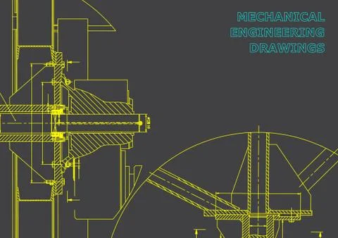 Mechanical engineering. Technical illustration Illustrazione stock