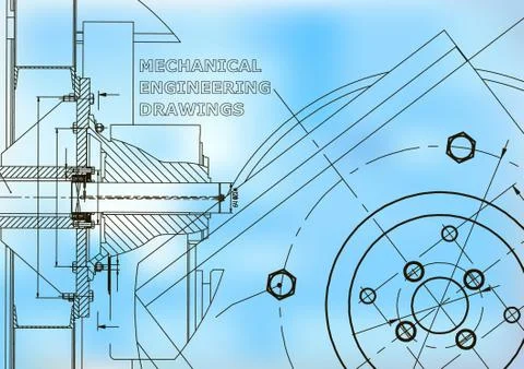 Mechanical engineering. Technical illustration Stock Illustration