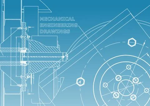 Mechanical engineering. Technical illustration Stock Illustration