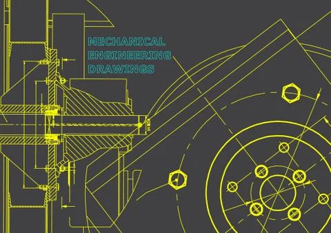 Mechanical engineering. Technical illustration Stock Illustration
