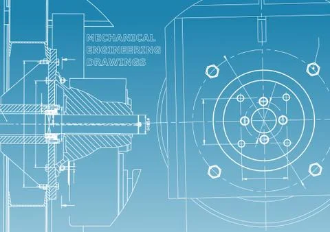 Mechanical engineering. Technical illustration Stock Illustration