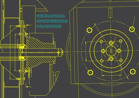 Mechanical engineering. Technical illustration Stock Illustration