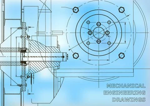 Mechanical engineering. Technical illustration Stock Illustration