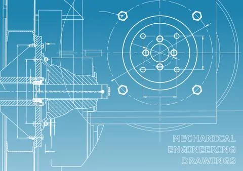Mechanical engineering. Technical illustration Illustrazione stock