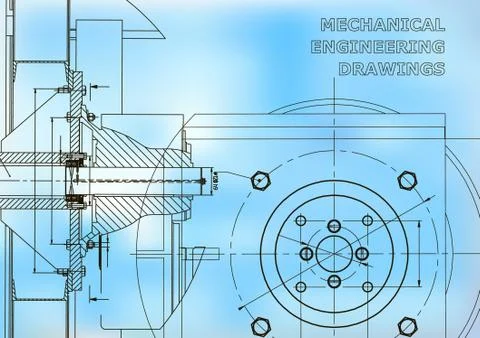 Mechanical engineering. Technical illustration Illustrazione stock