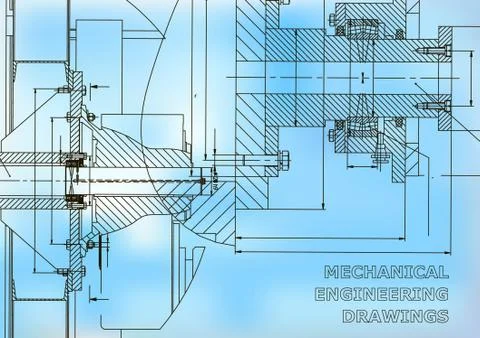 Mechanical engineering. Technical illustration Stock Illustration