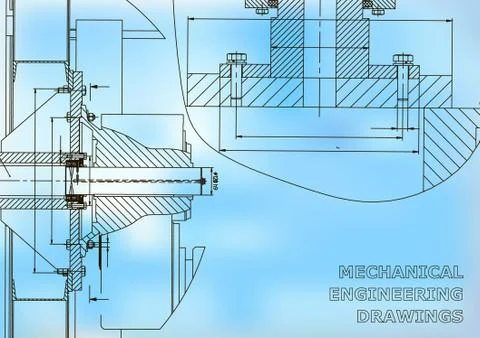 Mechanical engineering. Technical illustration Stock Illustration