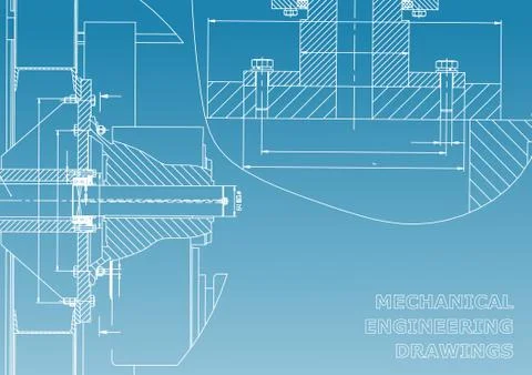 Mechanical engineering. Technical illustration Stock Illustration