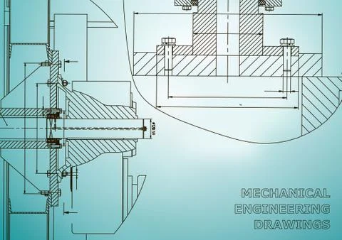 Mechanical engineering. Technical illustration Stock Illustration