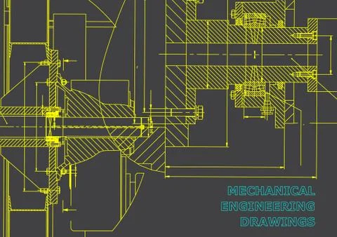 Mechanical engineering. Technical illustration Stock Illustration