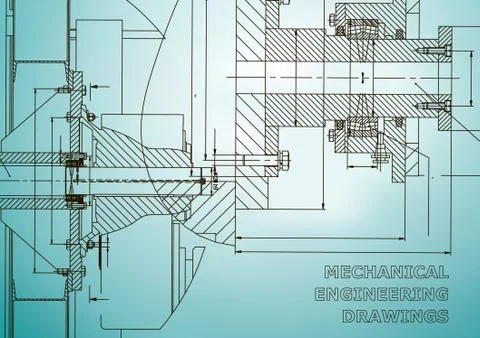 Mechanical engineering. Technical illustration Stock Illustration