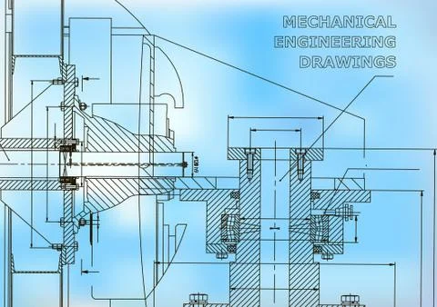 Mechanical engineering. Technical illustration 스톡 일러스트