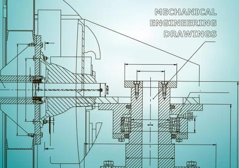 Mechanical engineering. Technical illustration Stock Illustration