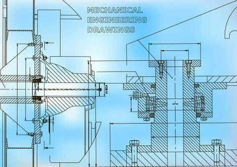 Mechanical engineering. Technical illustration Stock Illustration
