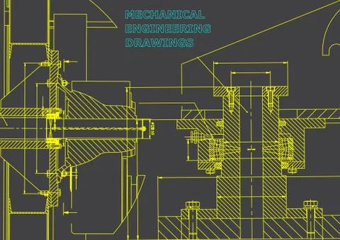 Mechanical engineering. Technical illustration 스톡 일러스트