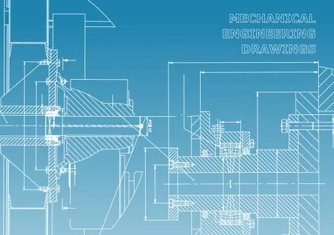 Mechanical engineering. Technical illustration Illustrazione stock
