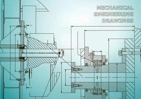 Mechanical engineering. Technical illustration Stock Illustration
