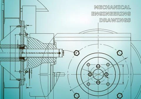 Mechanical engineering. Technical illustration Stock Illustration